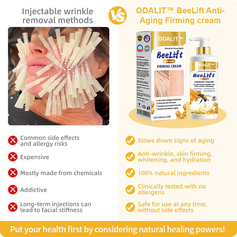💐🐝ODALIT™ BeeLift Anti-Aging Firming Cream,Address Crepe & Sagging(🔥74% Off for a Limited Time!)