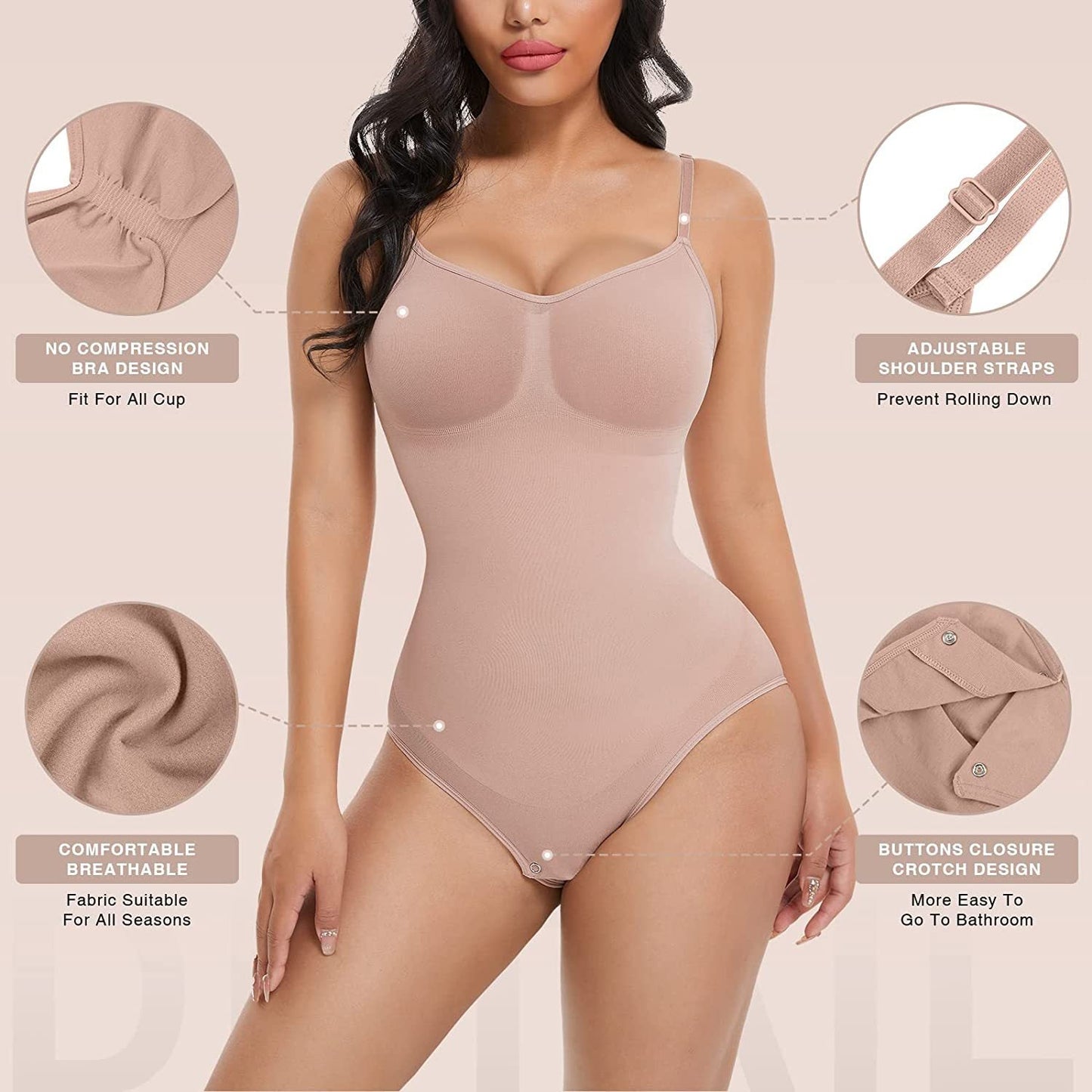 Backless Bodysuit Short Shapewear ππ