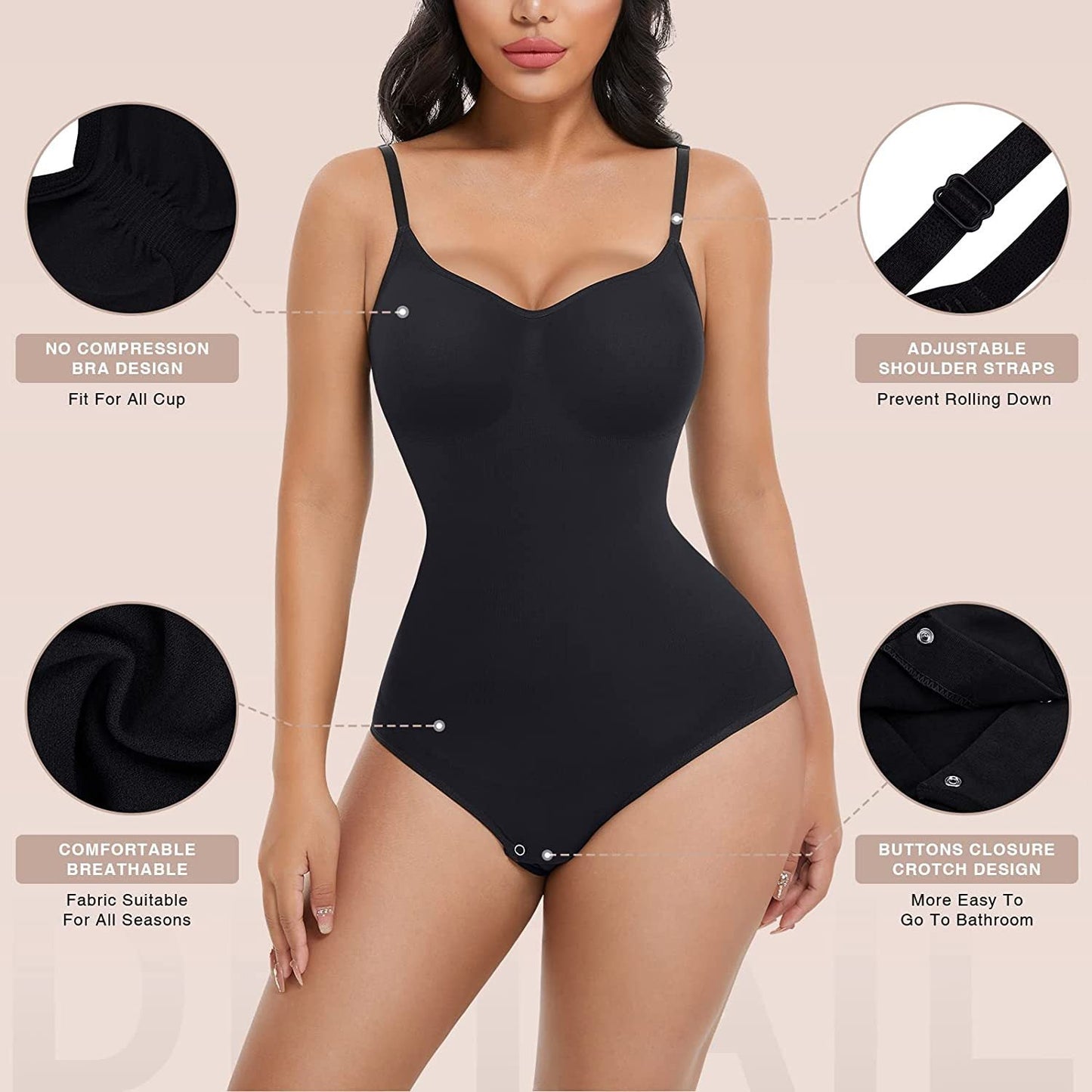 Backless Bodysuit Short Shapewear ππ