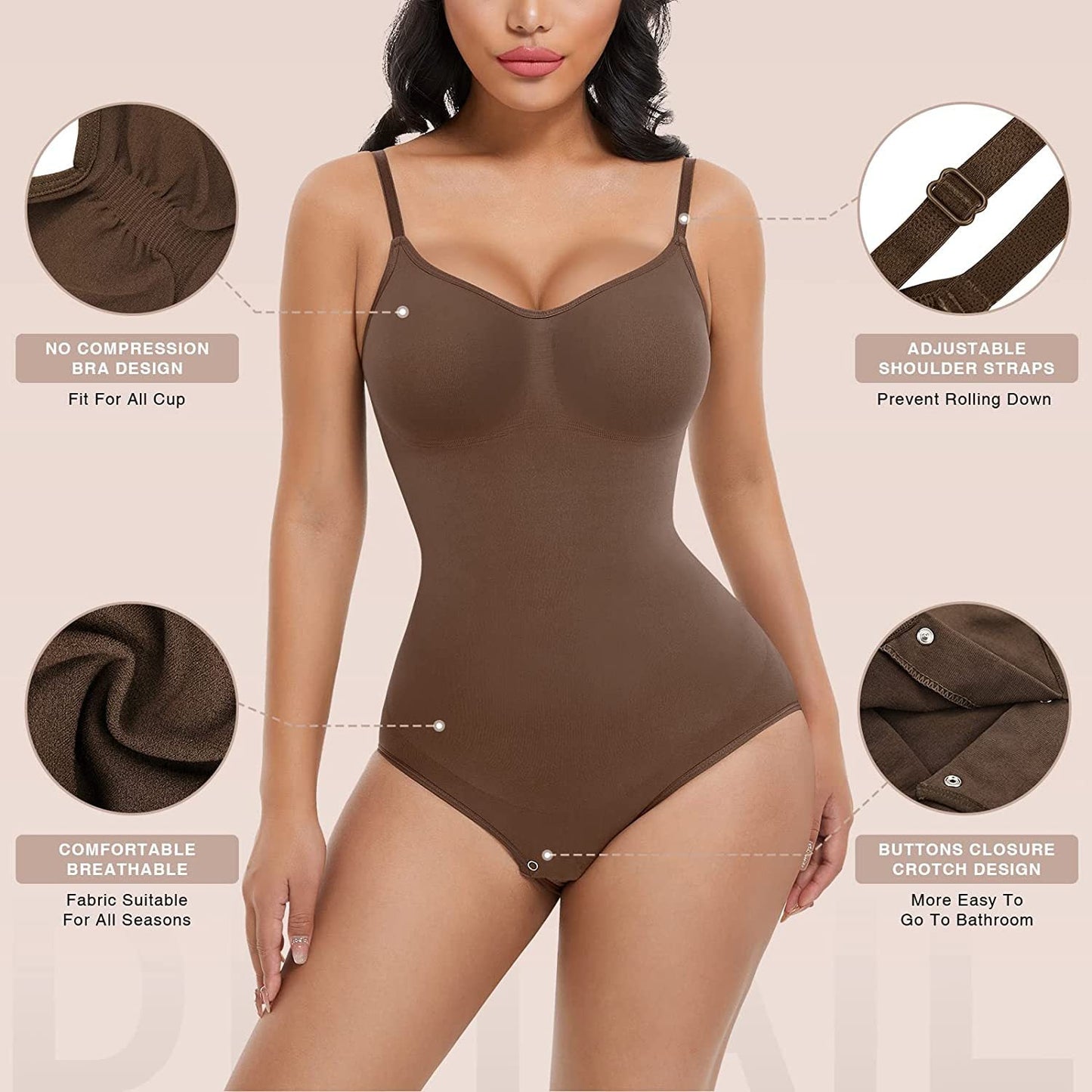 Backless Bodysuit Short Shapewear ππ