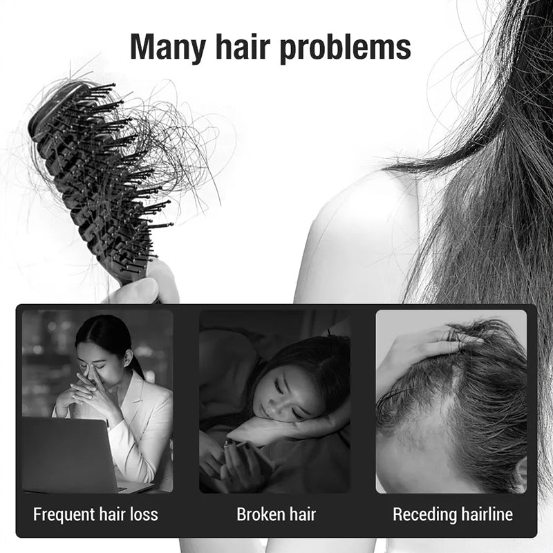 HairEvo™ Rechargeable Scalp Care Hair Growth Comb with Red & Blue Light Microcurrent Therapy
